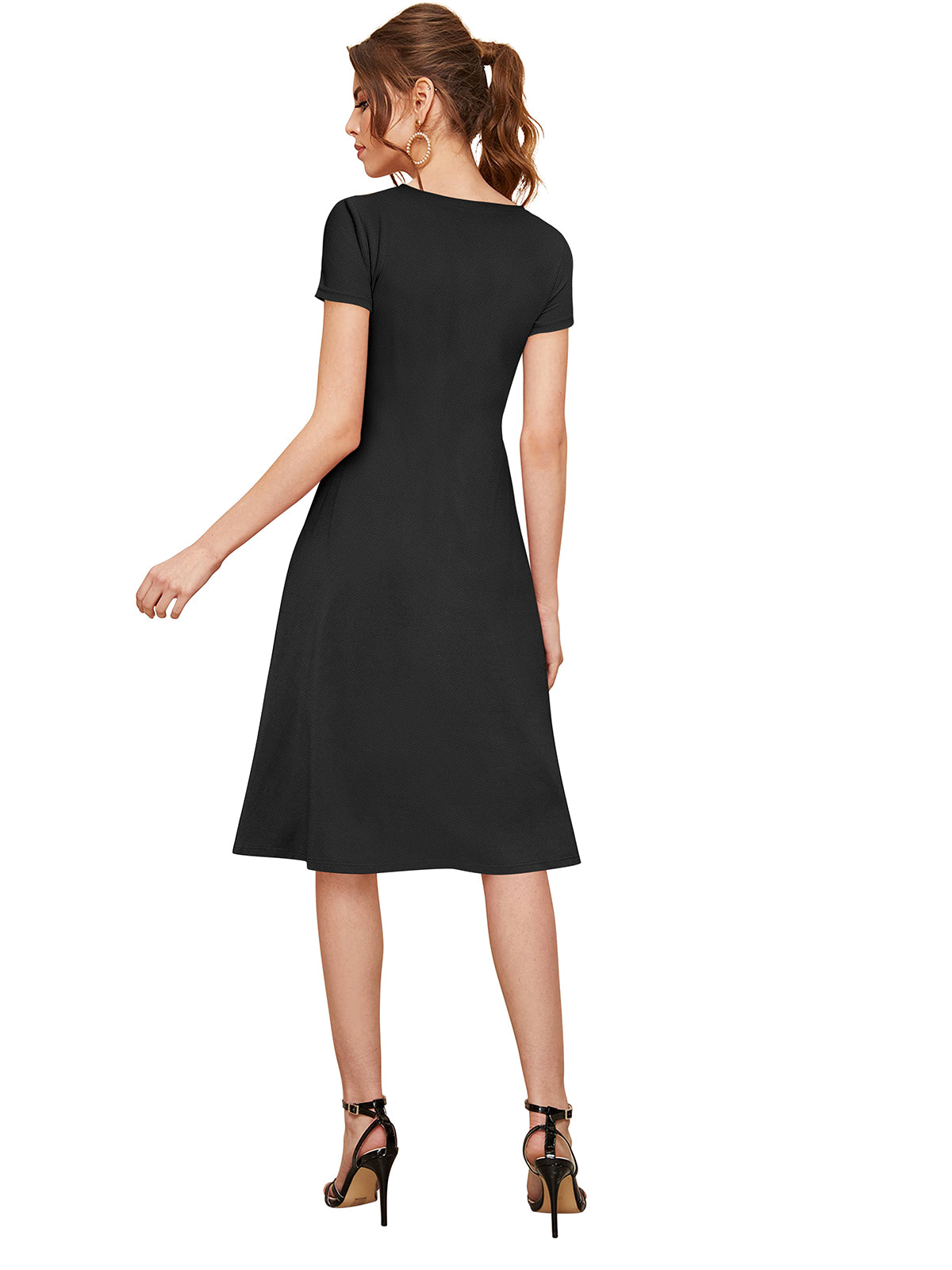 Western Wear Dress  Knitting Black Solid Np D 1251 Black