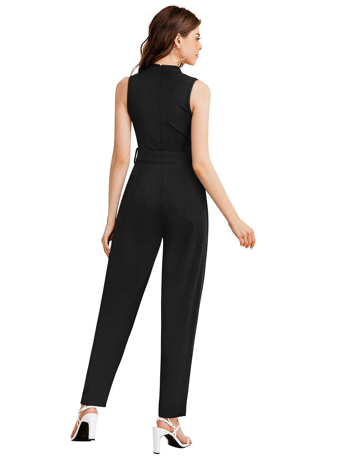 Western Wear Jumpsuit  Knitting Black Solid Np D 1271 Black