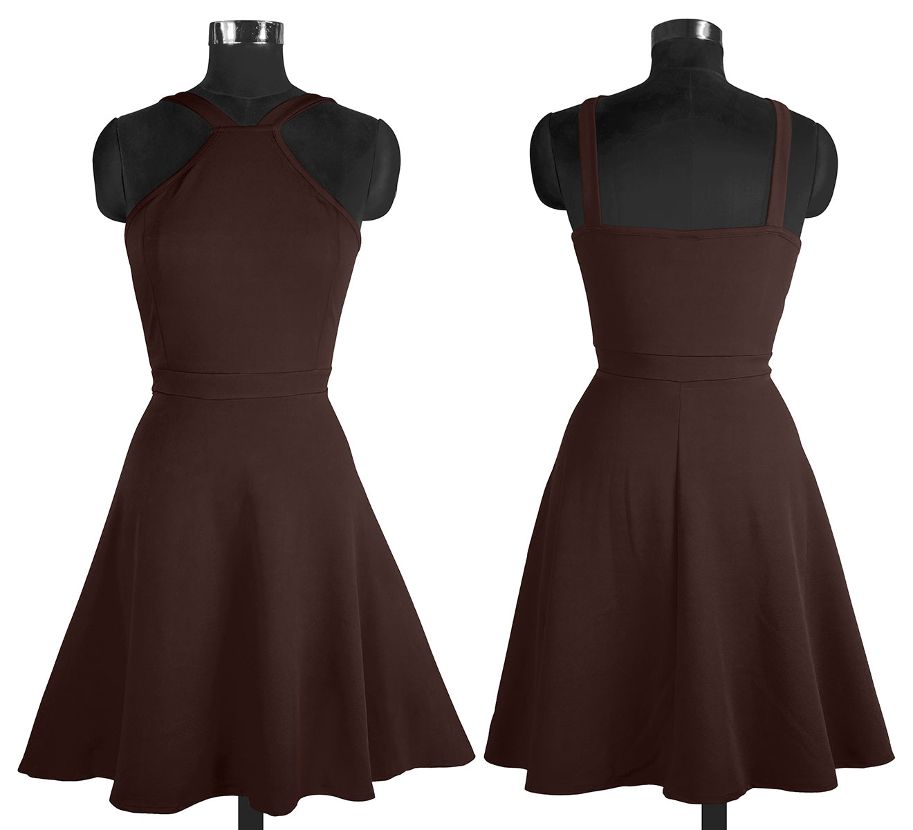 Western Wear Dress  Knitting Coffee Solid Np D 1307 Coffee