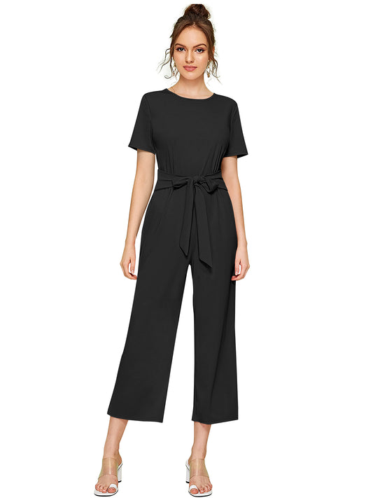 Western Wear Jumpsuit  Knitting Black Solid Np D 1321 Black