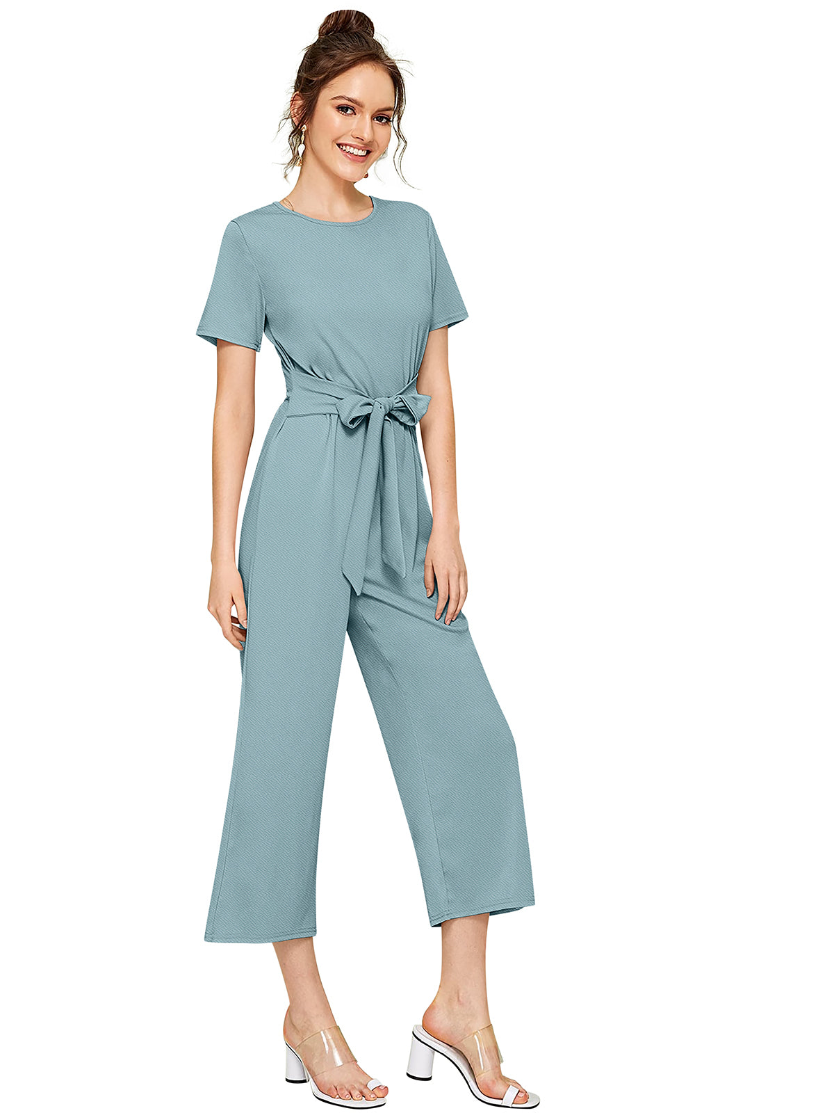 Western Wear Jumpsuit  Knitting Pista  Solid Np D 1329 Pista