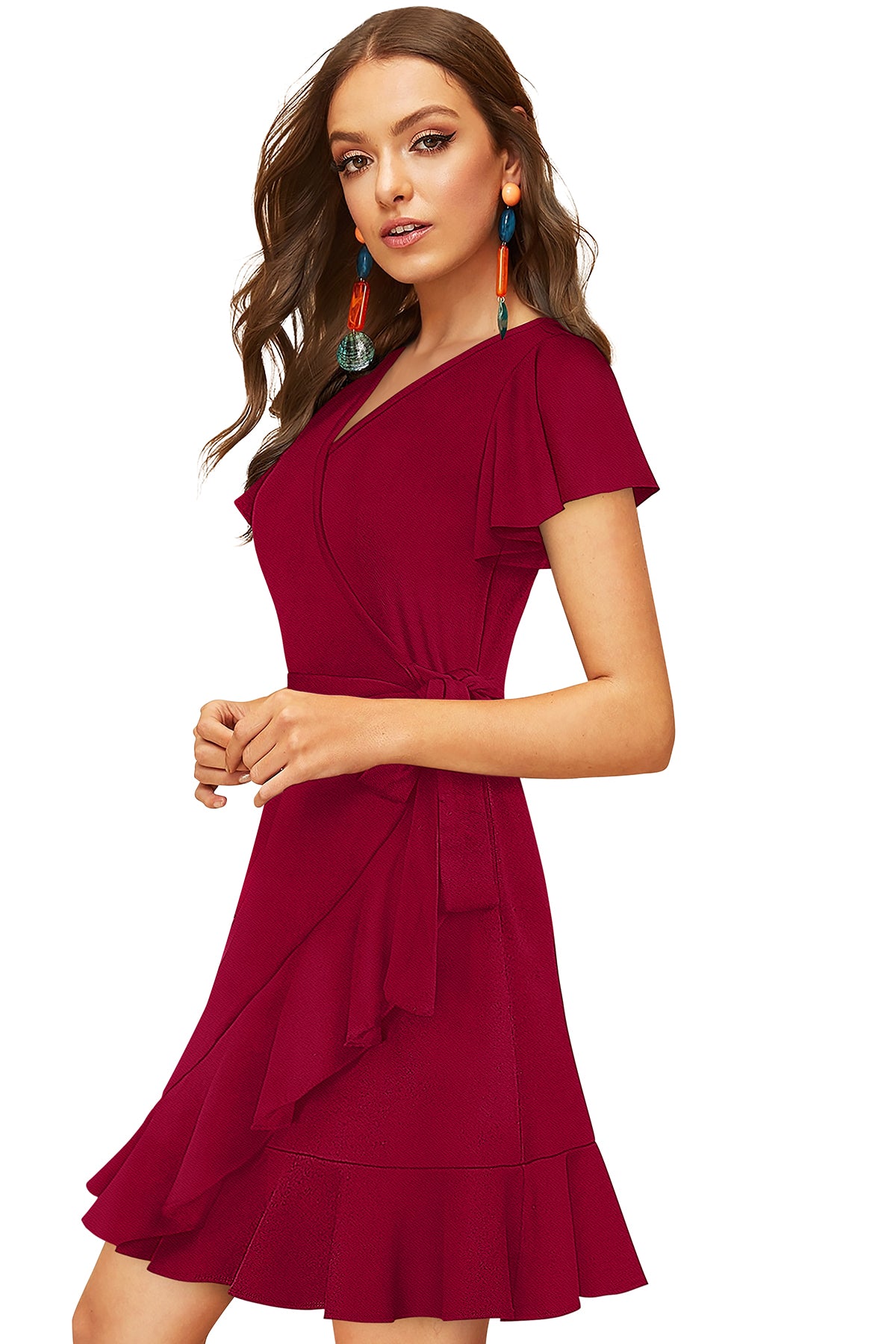 Western Wear Dress  Knitting Maroon  Solid Np D 1442 Maroon