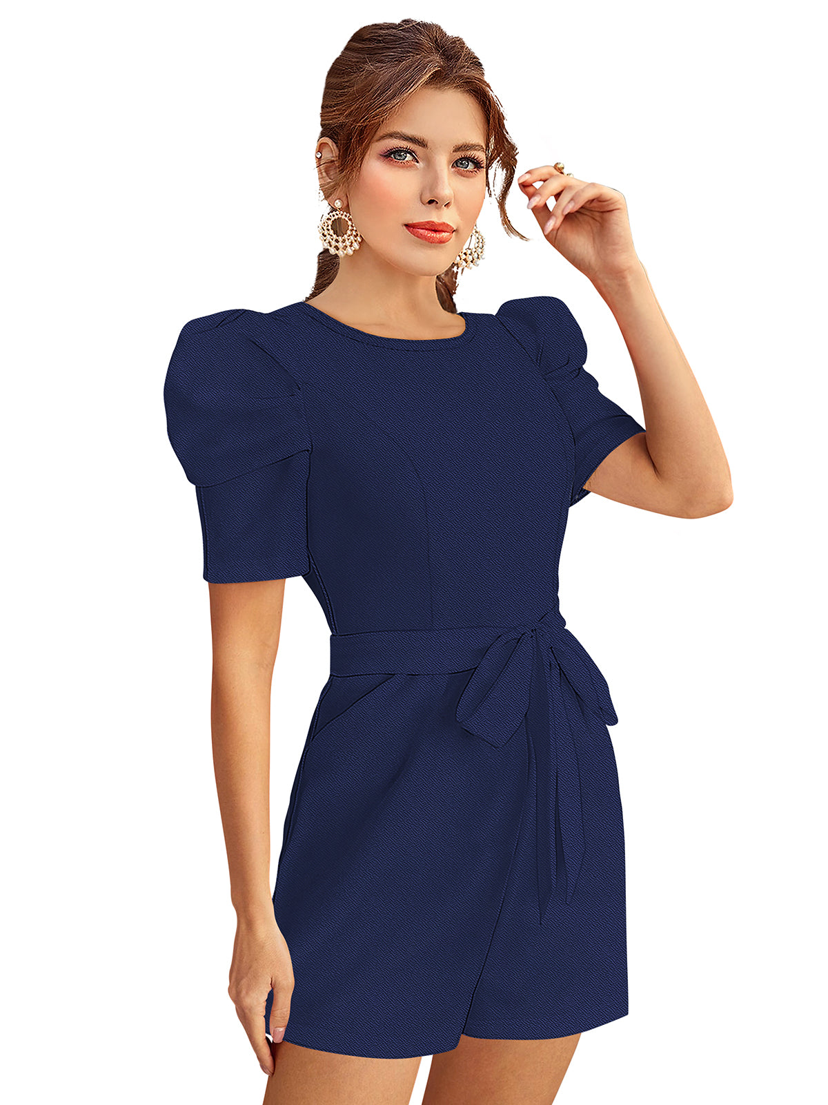 Western Wear Dress  Knitting Blue Solid Np D 1473 Blue