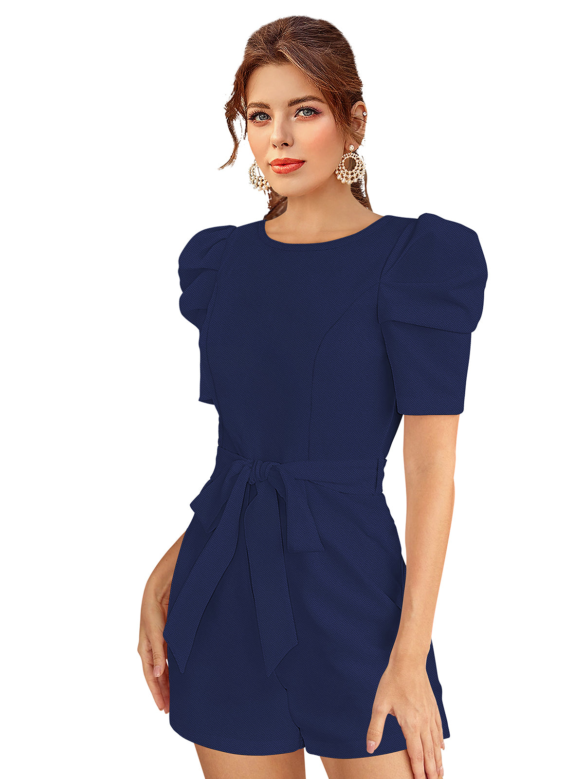 Western Wear Dress  Knitting Blue Solid Np D 1473 Blue