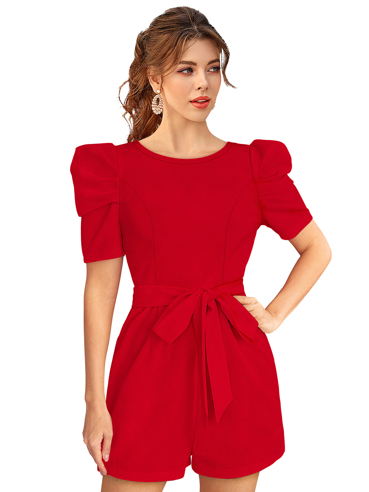 Western Wear Dress  Knitting Red  Solid Np D 1474 Red