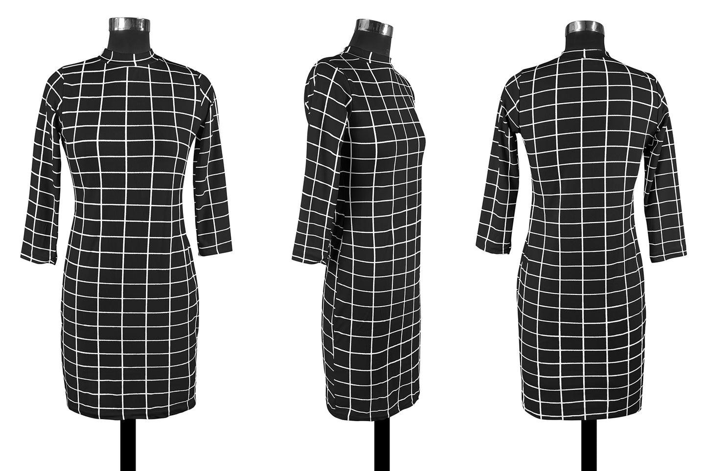 Western Wear Dress  Knitting Black Solid Np D 1521 Black