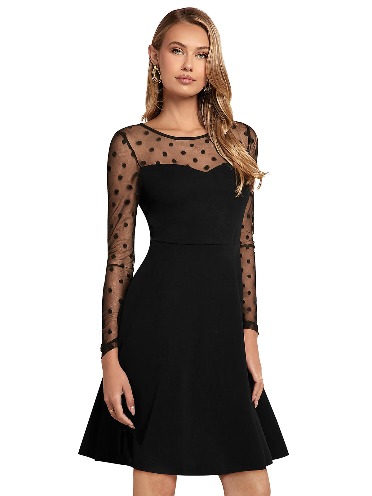 Western Wear Dress  Knitting Black Solid Np D  1541 Black