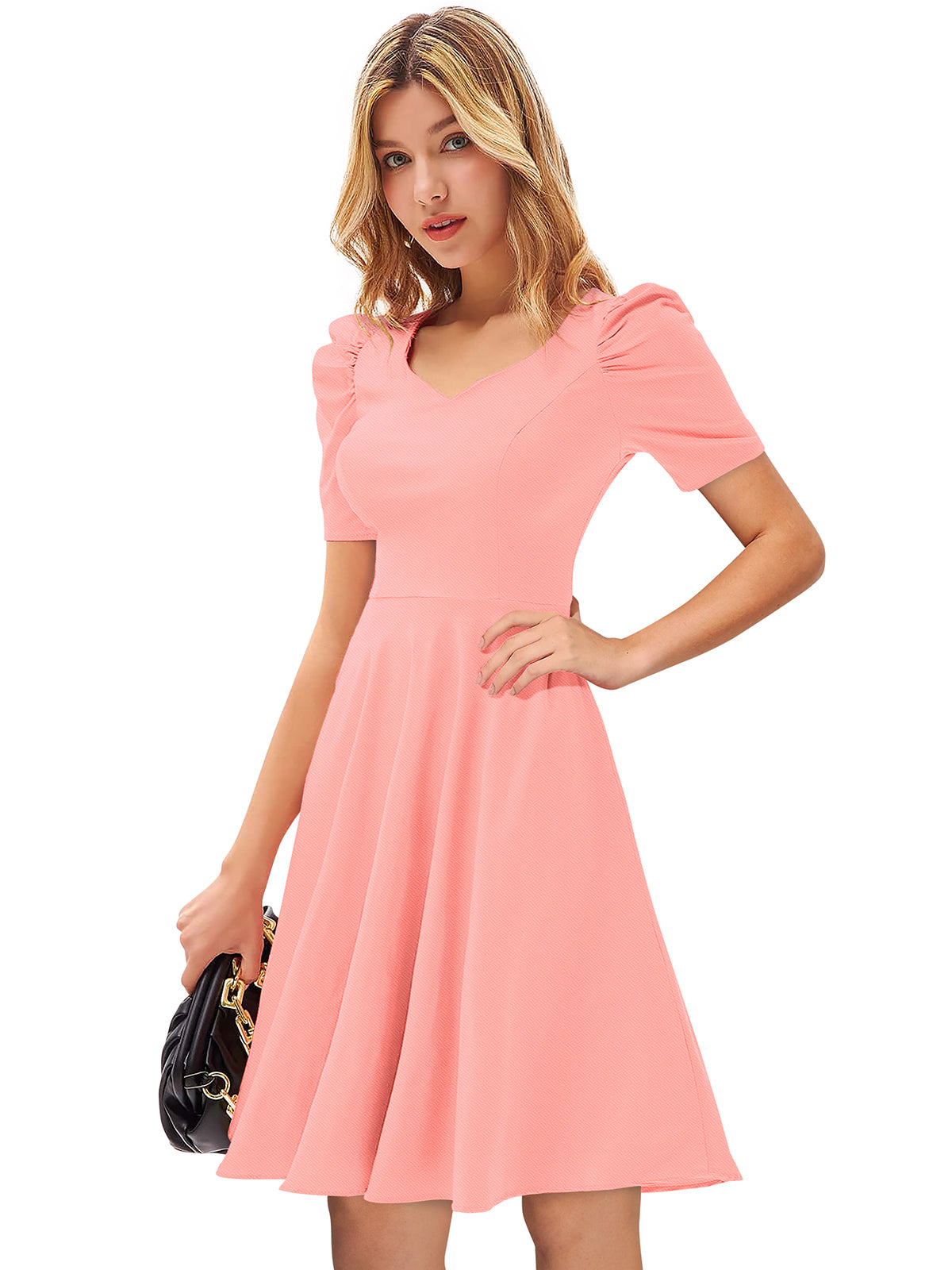Western Wear Dress  Knitting Peach Solid Np D 976 Peach