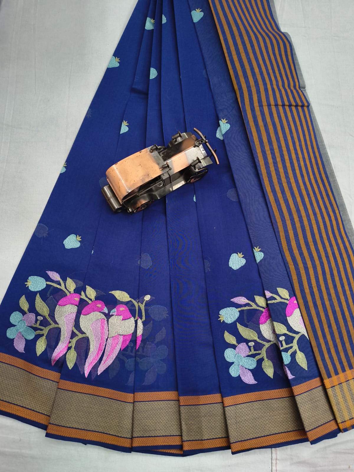 Mangalagiri Cotton Sarees with embroidery work designs