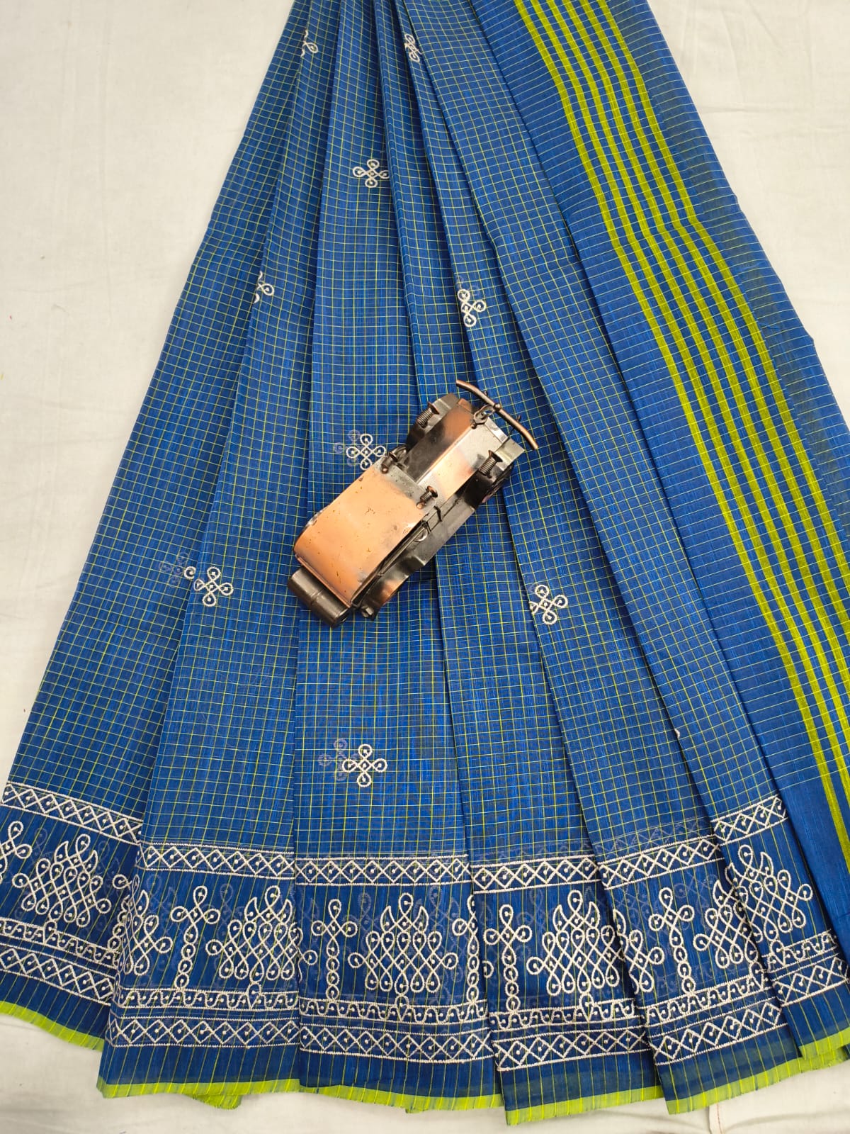 Mangalagiri Cotton Sarees with embroidery work designs
