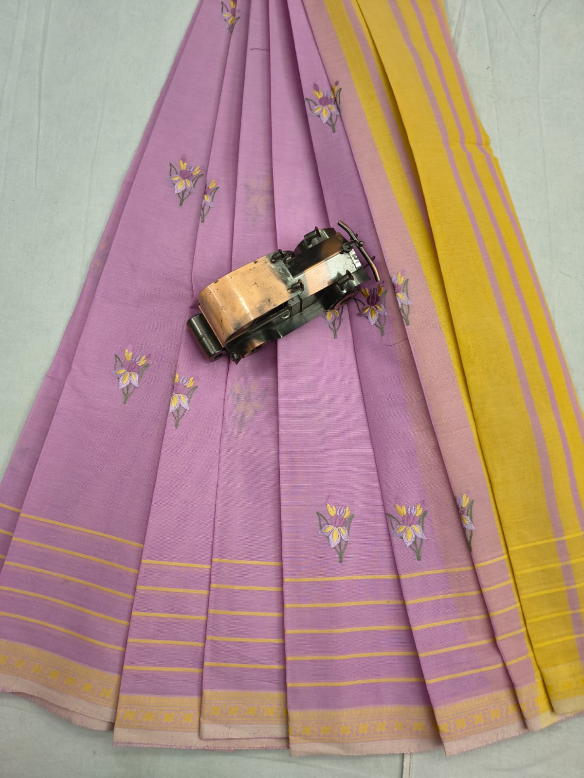 Mangalagiri Cotton Sarees with embroidery work designs