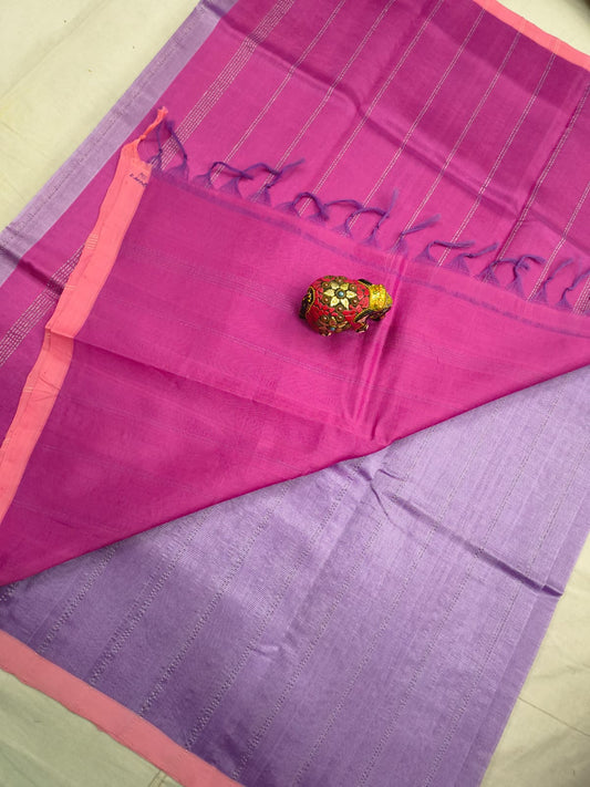 Pure Mangalagiri Handloom pattu sarees with silver jerry lines