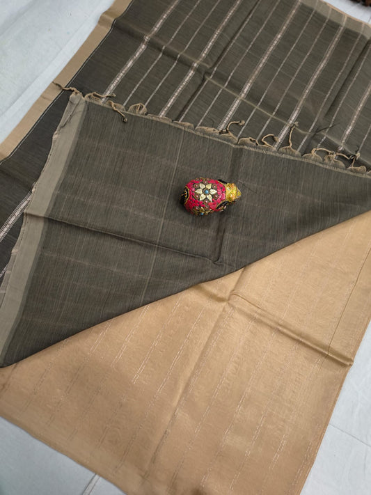 Pure Mangalagiri Handloom pattu sarees with silver jerry lines