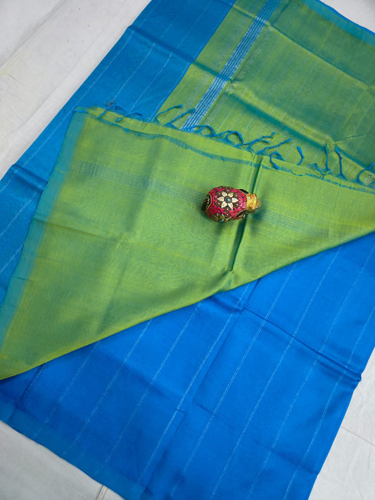 Pure Mangalagiri Handloom pattu sarees with silver jerry lines