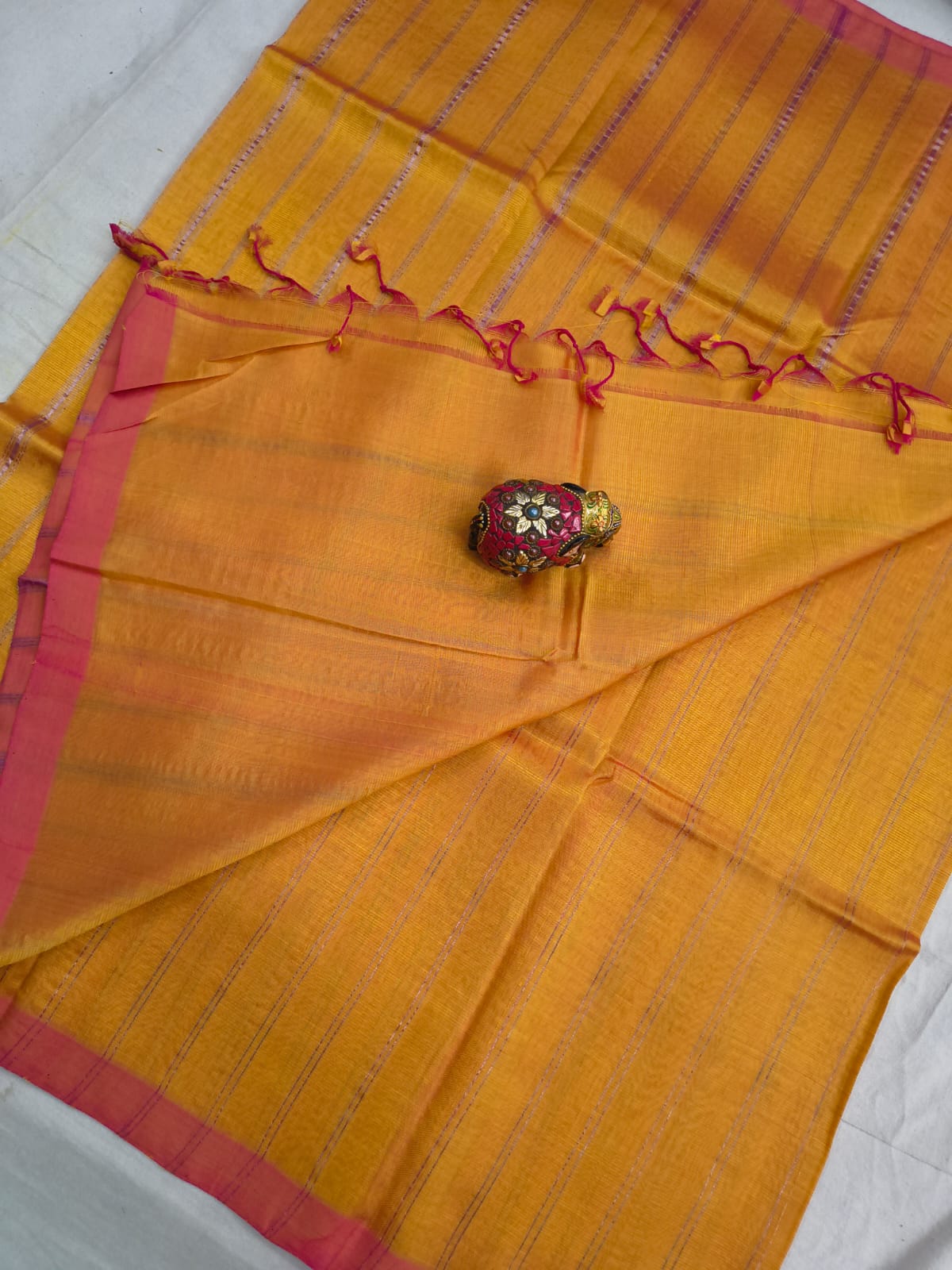 Pure Mangalagiri Handloom pattu sarees with silver jerry lines