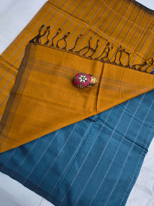 Pure Mangalagiri Handloom pattu sarees with silver jerry lines