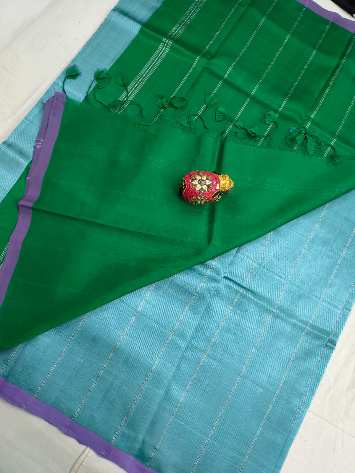 Pure Mangalagiri Handloom pattu sarees with silver jerry lines