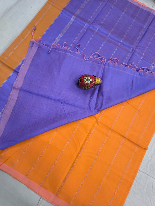 Pure Mangalagiri Handloom pattu sarees with silver jerry lines