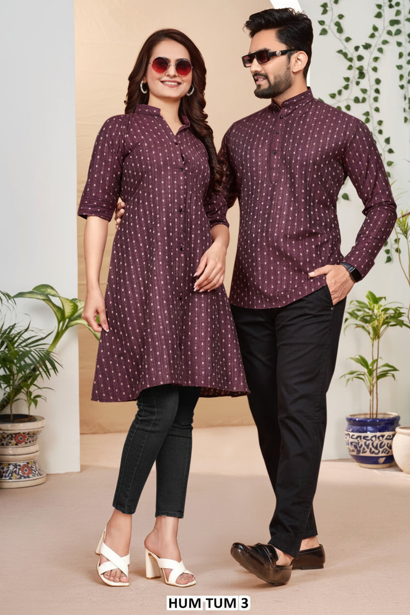 Short Kurta Tunic Couple Combo
