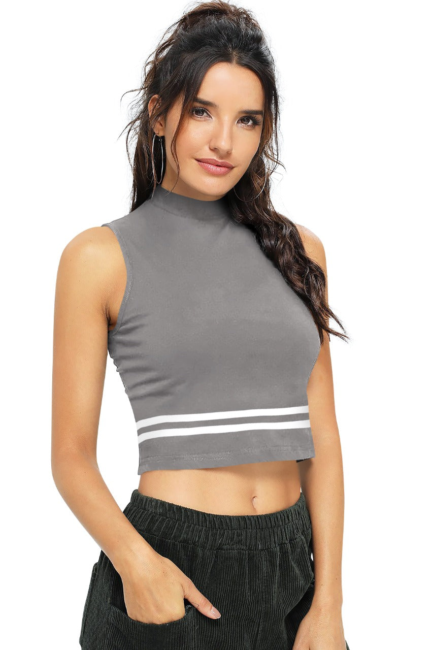 Sleeveless trendy western top