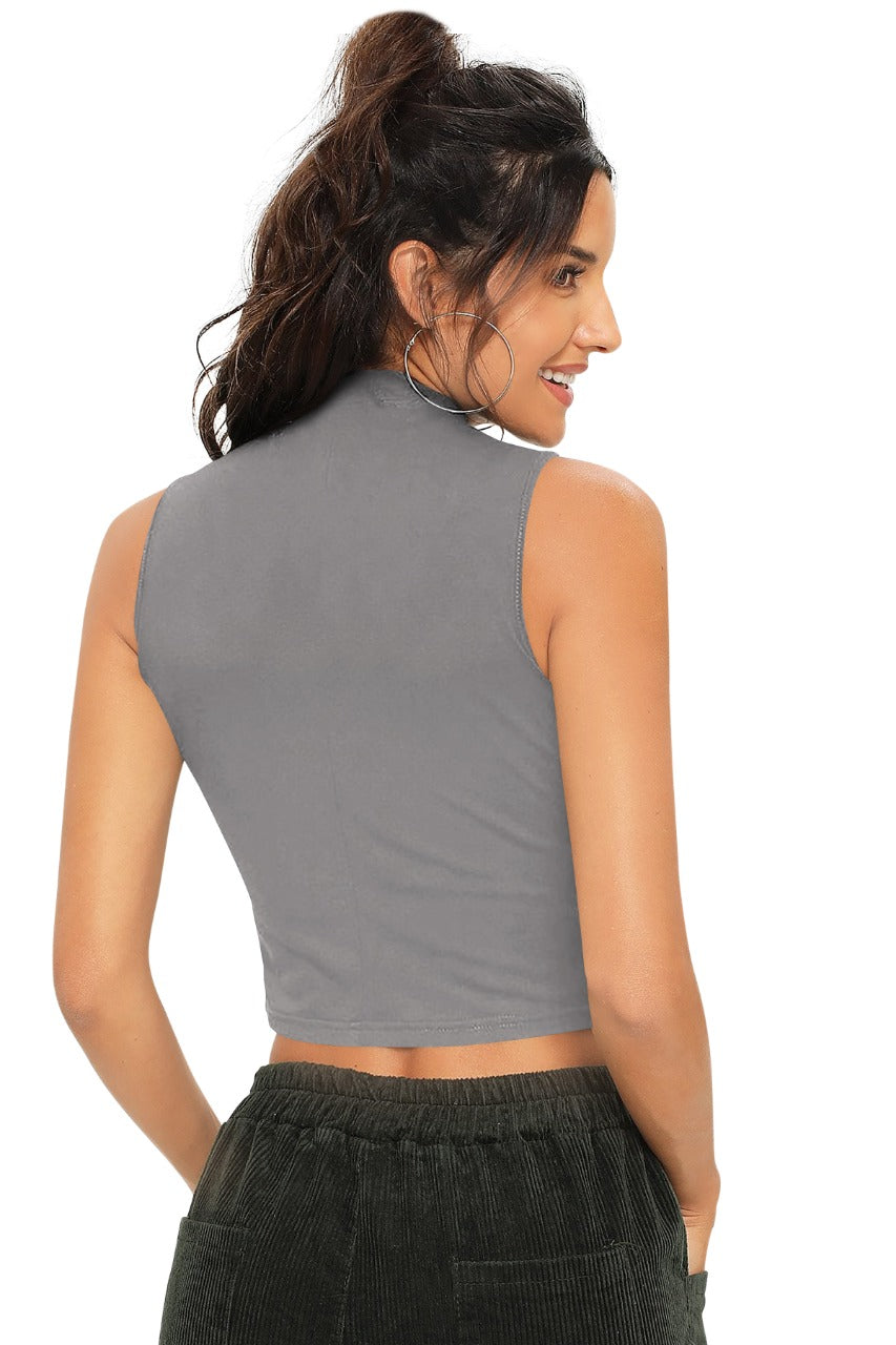 Sleeveless trendy western top
