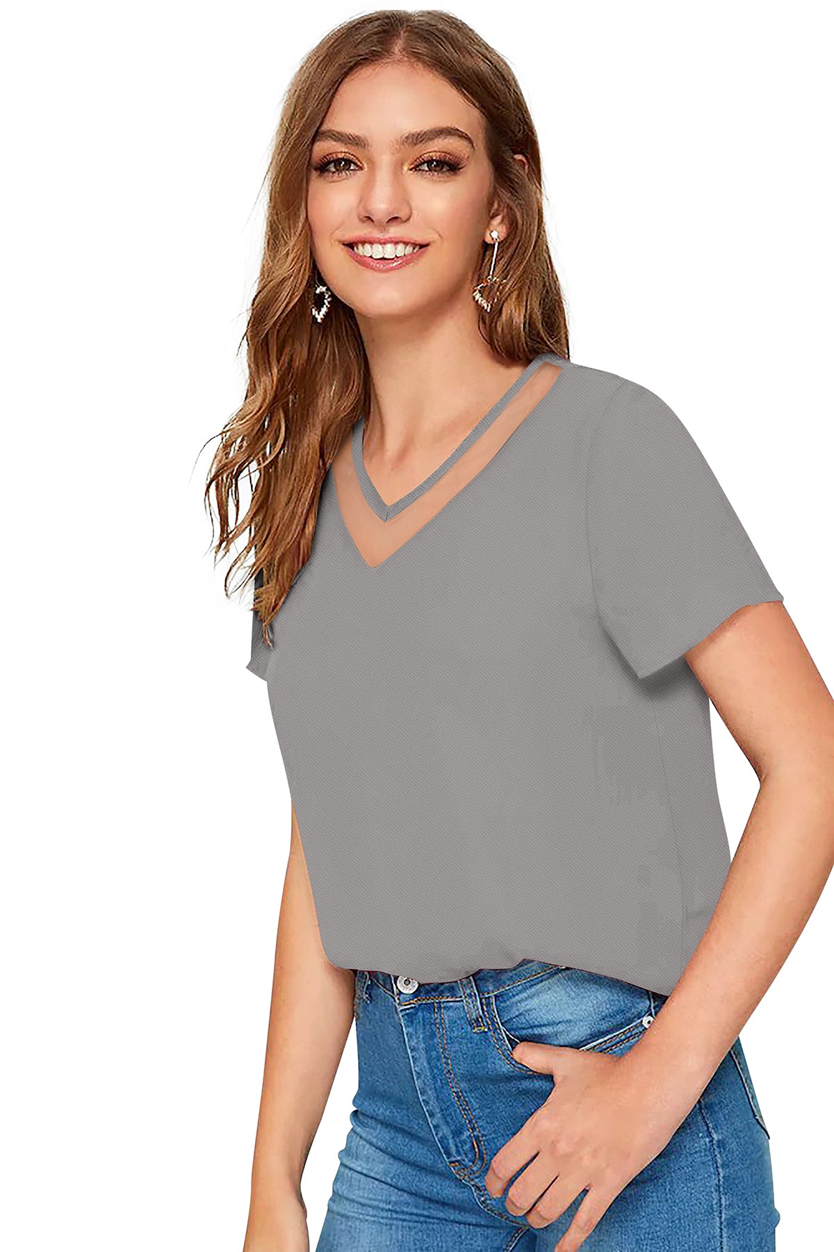 V neck modern western top collection