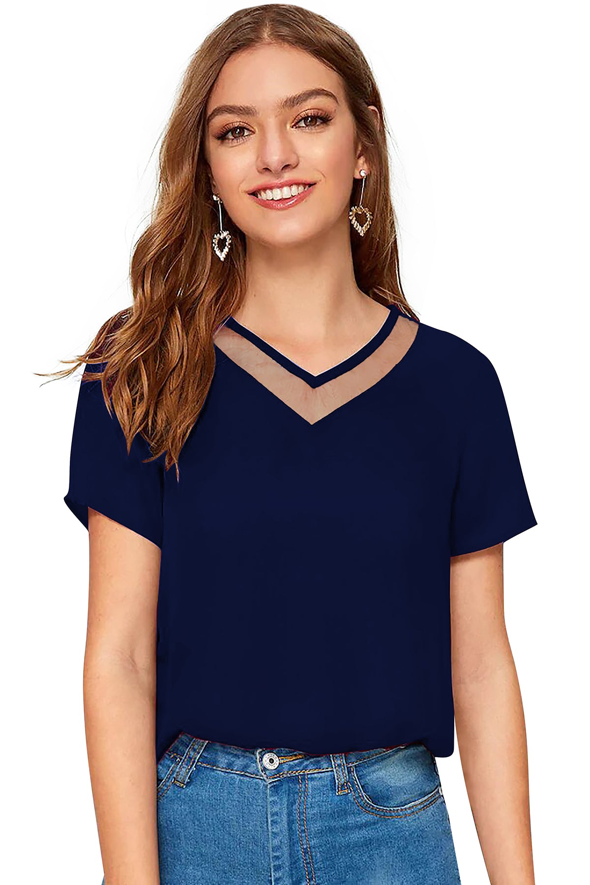 V neck modern western top collection