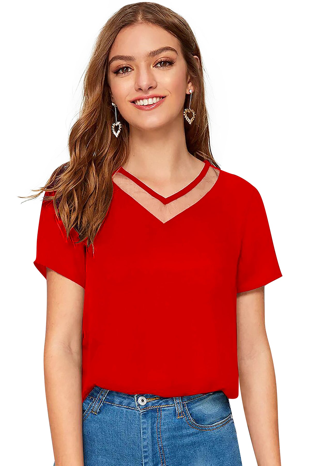 V neck modern western top collection