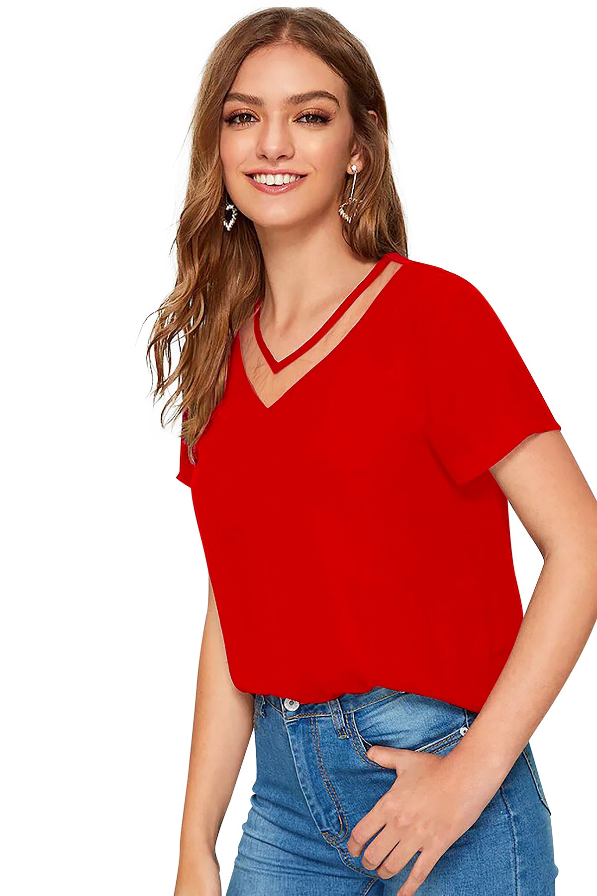V neck modern western top collection