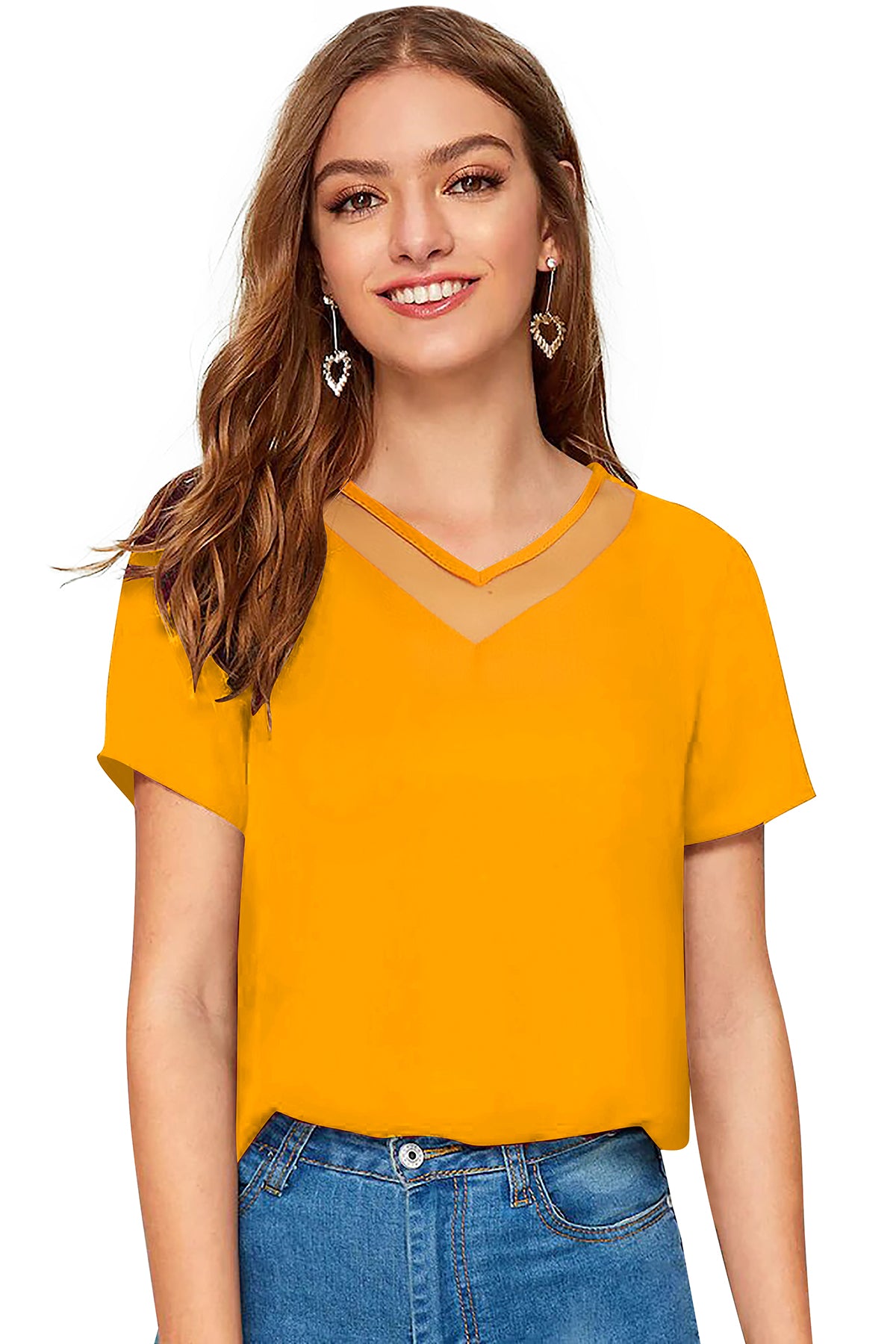 V neck modern western top collection
