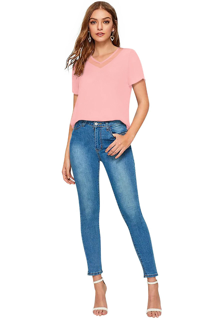 V neck modern western top collection