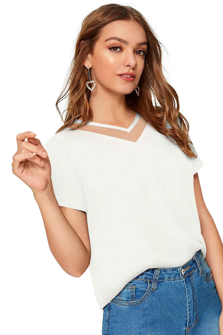 V neck modern western top collection