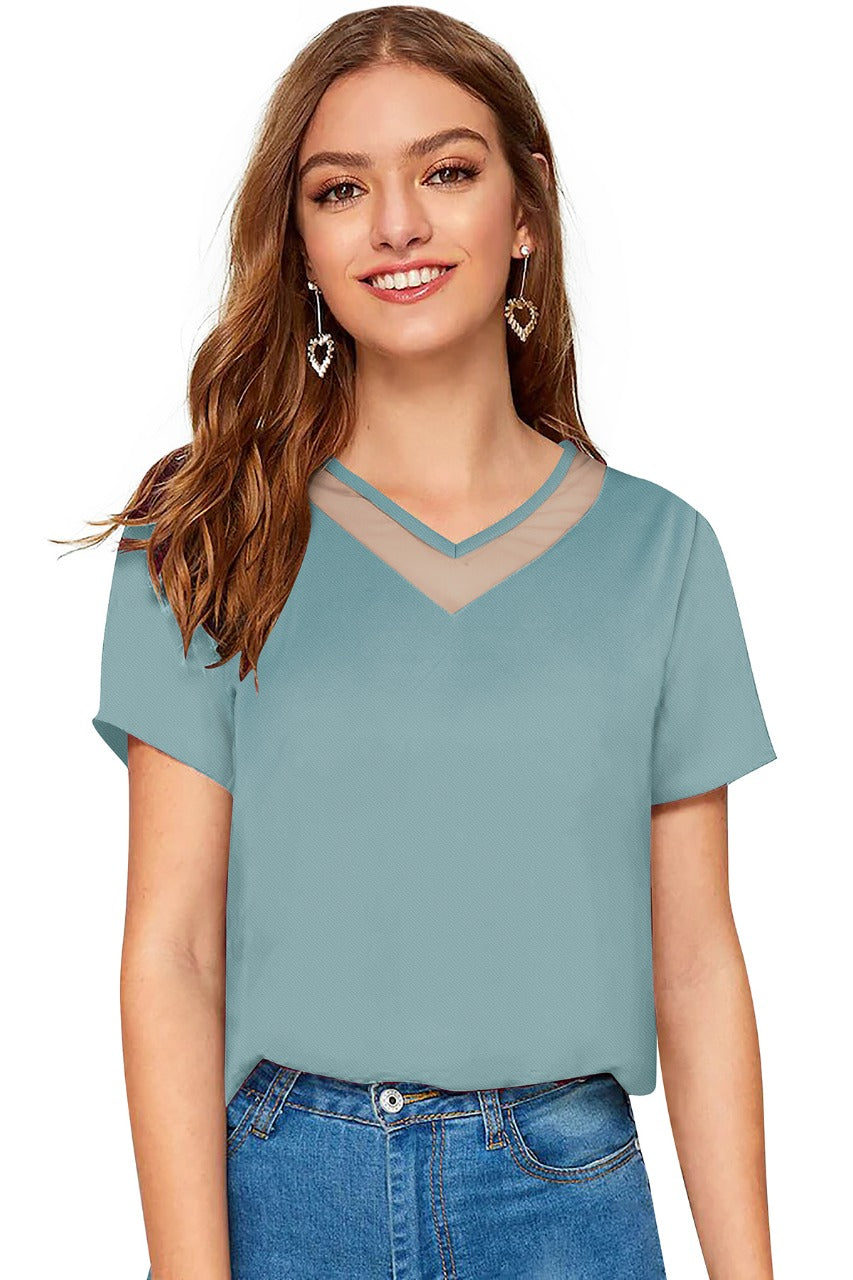 V neck modern western top collection