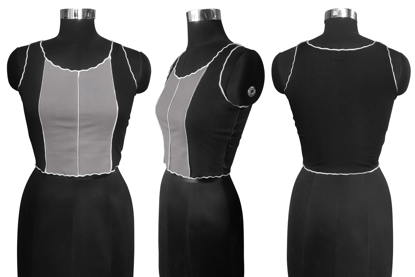 Trendy sleeveless crop for bold women