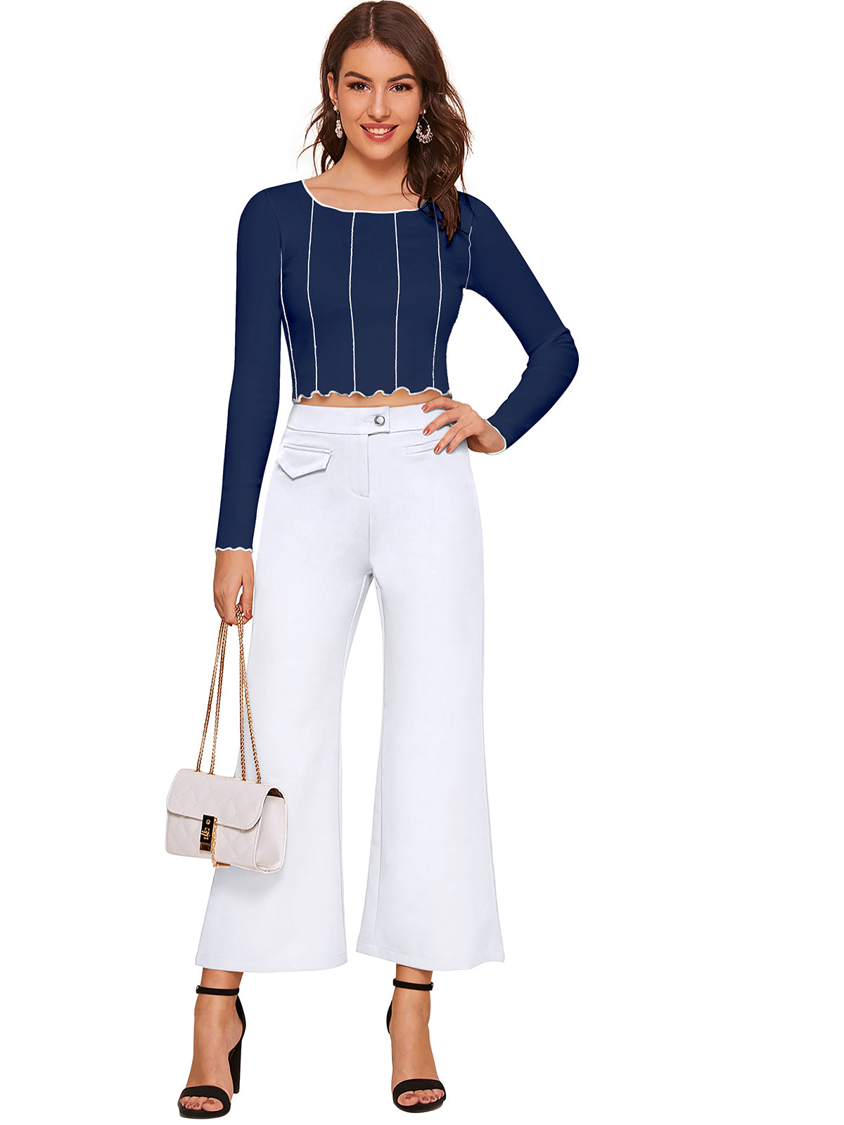 Full Sleeves crop top for active women