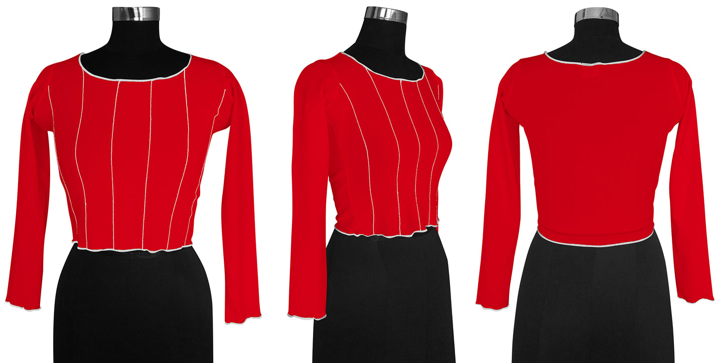 Full Sleeves crop top for active women