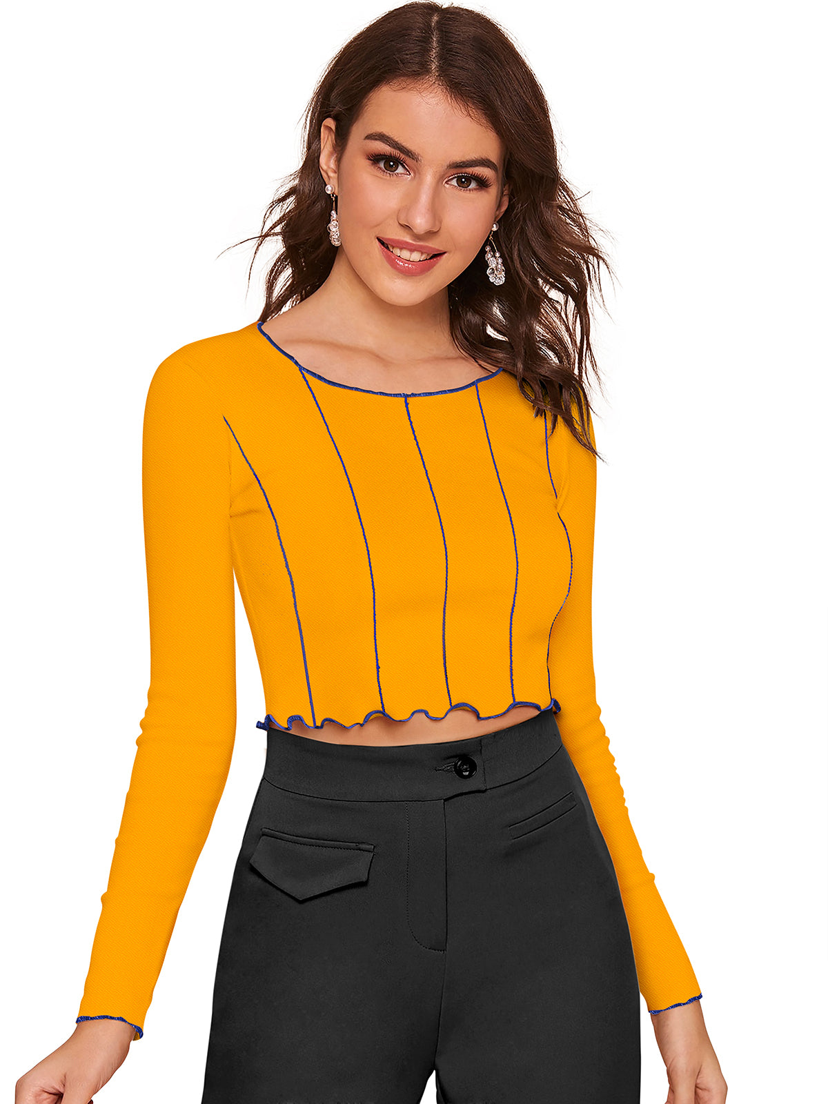 Full Sleeves crop top for active women