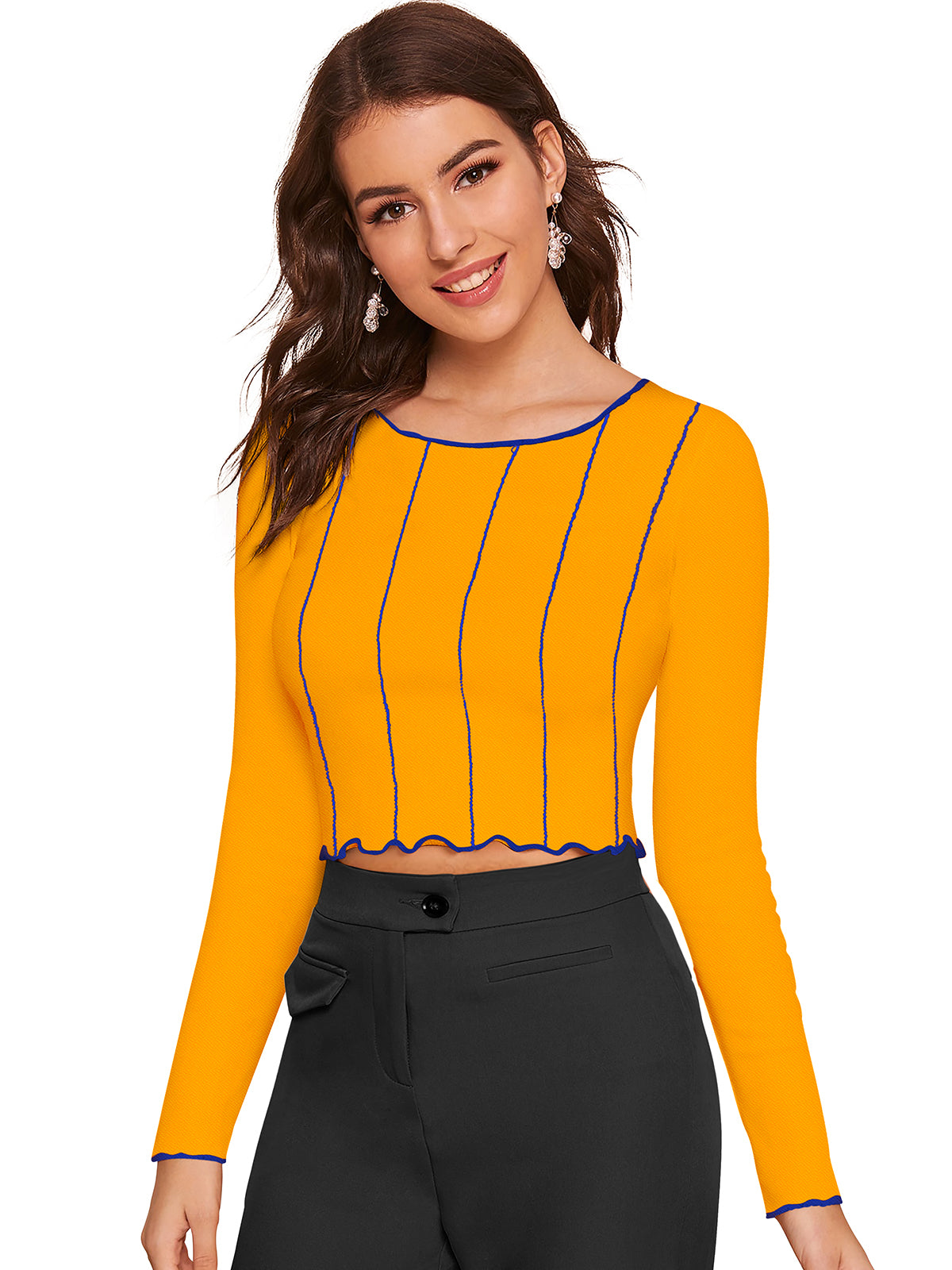 Full Sleeves crop top for active women