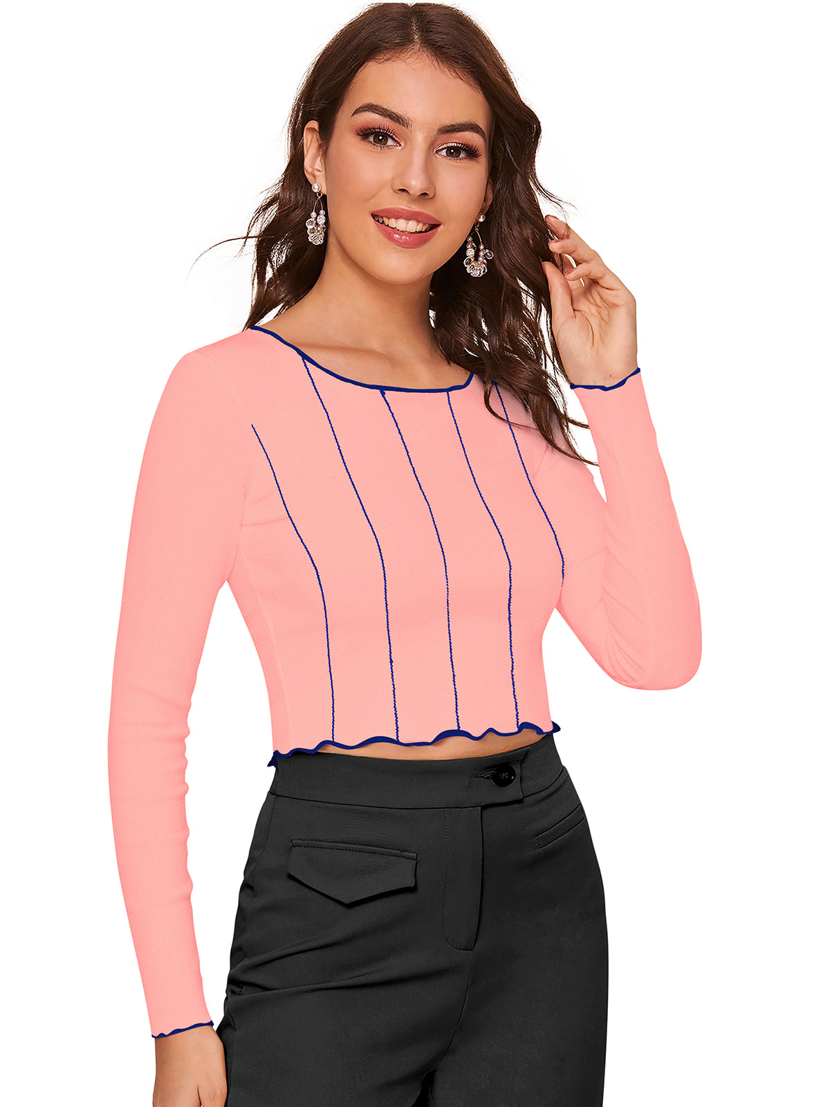 Full Sleeves crop top for active women