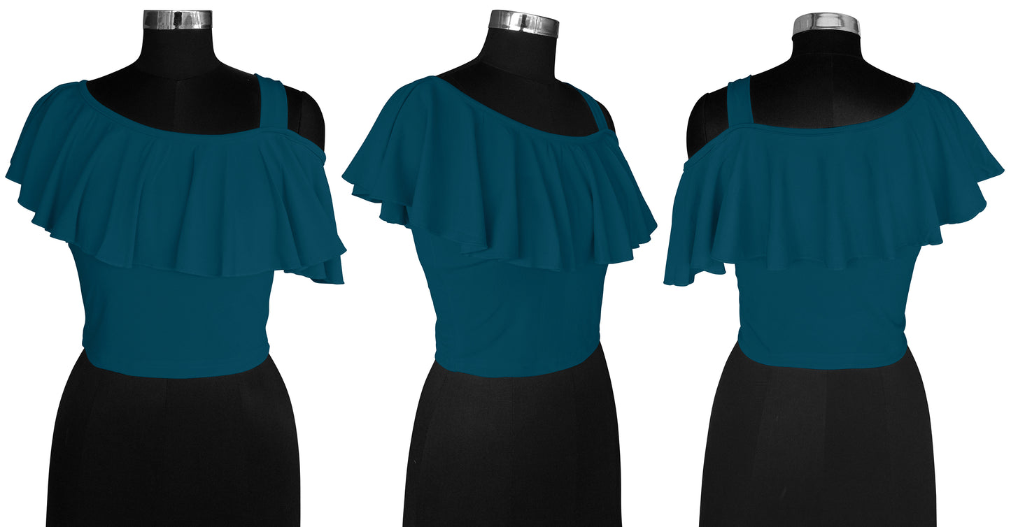One-shoulder crop top
