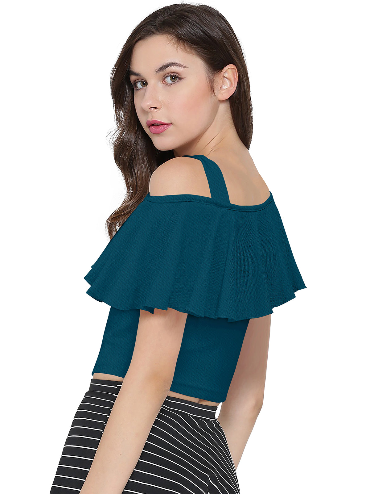 One-shoulder crop top