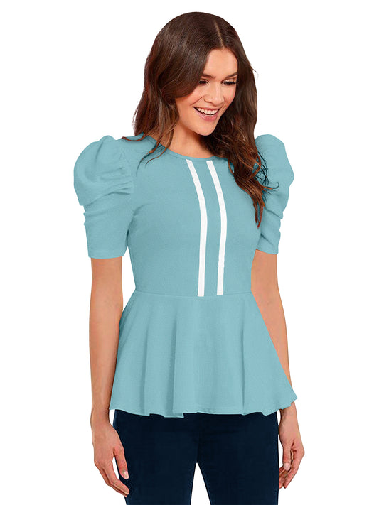 Wester Wear Polyester/ Knitting Tshirt - Pista / Light Green Solid