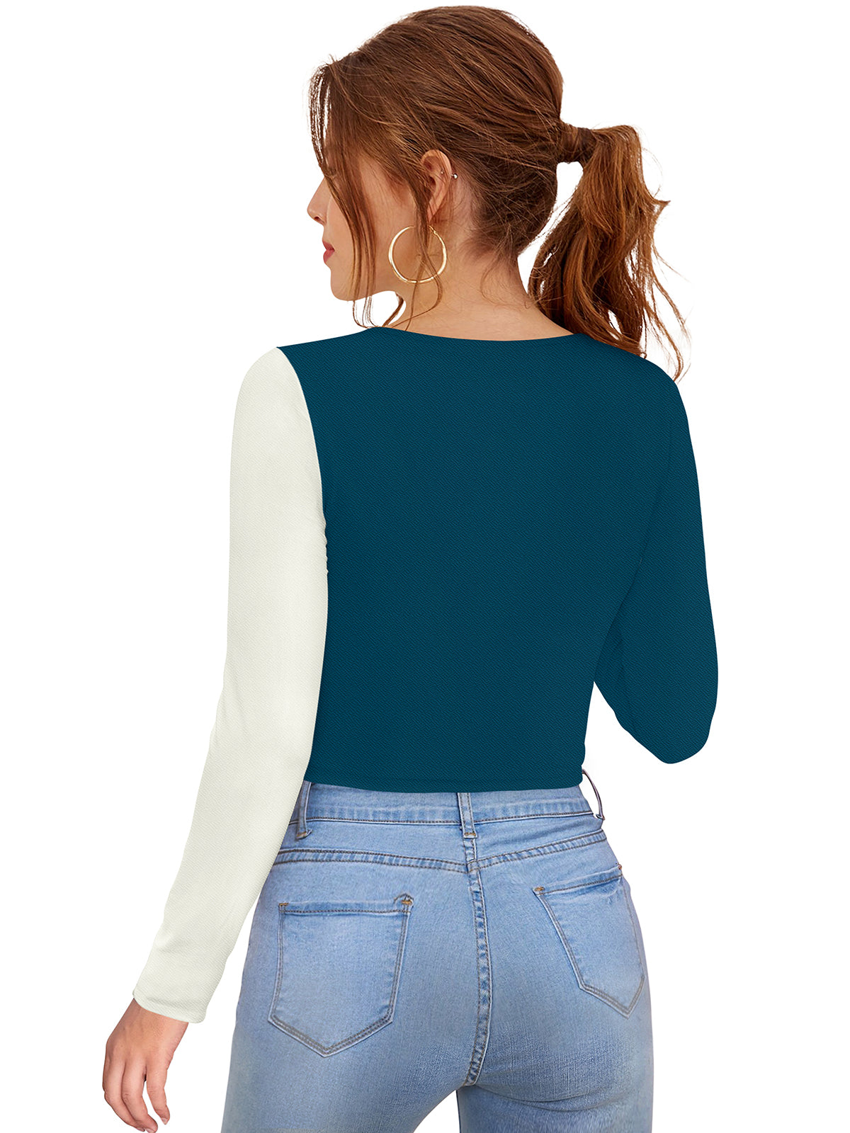 Wester Wear Polyester/ Knitting Tops  - Morpich Solid