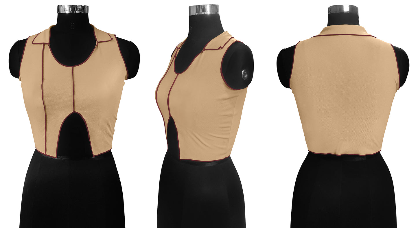 Sleeveless U neck top