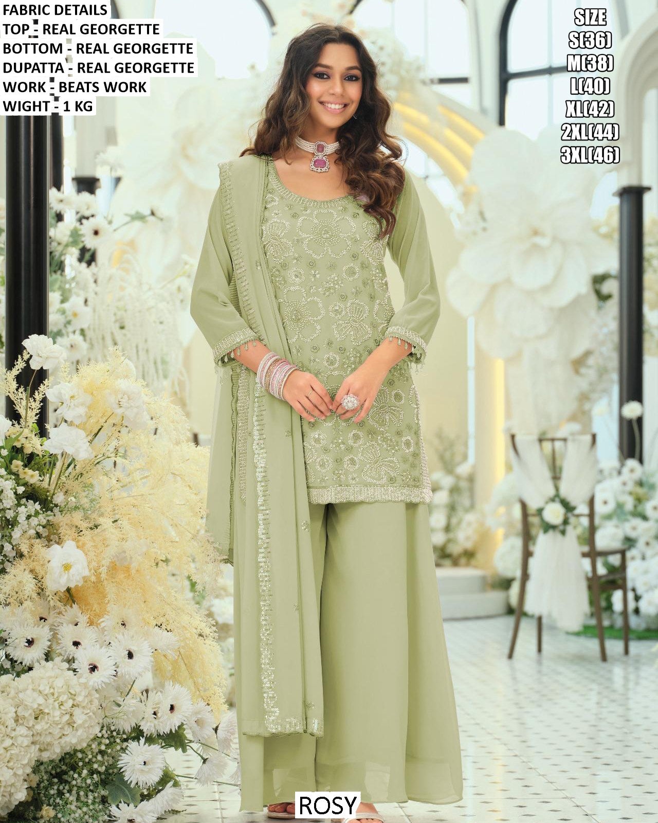 straight kurta set with palazzo pants