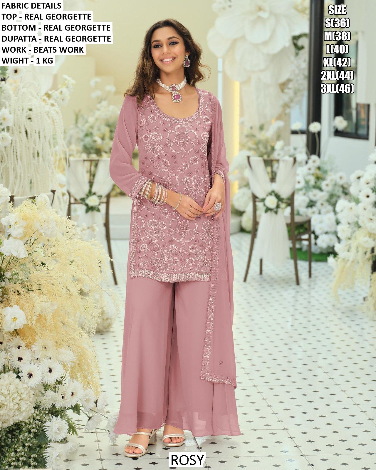 straight kurta set with palazzo pants