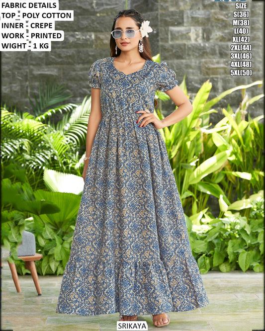 printed crepe maxi dress
