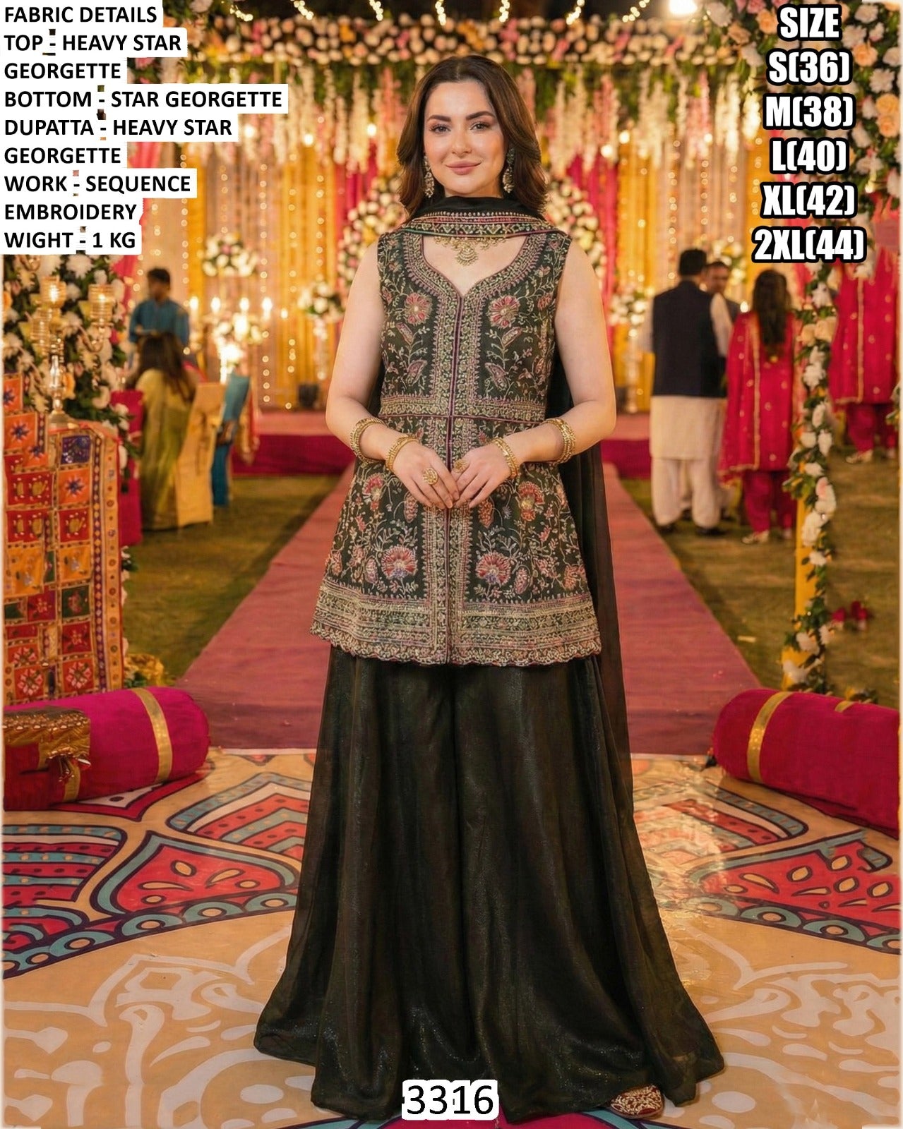 Designer Sharara Suit Set