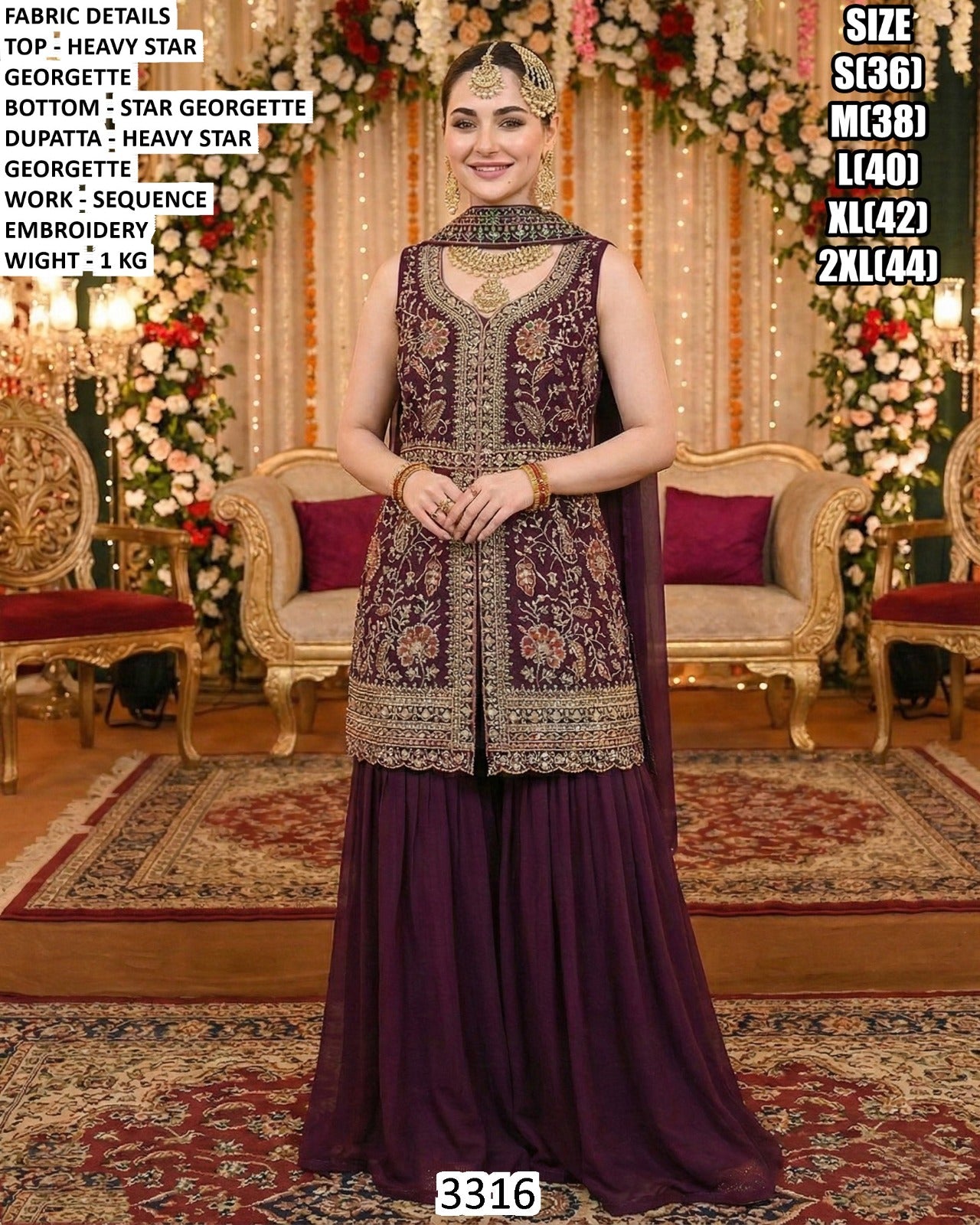 Designer Sharara Suit Set