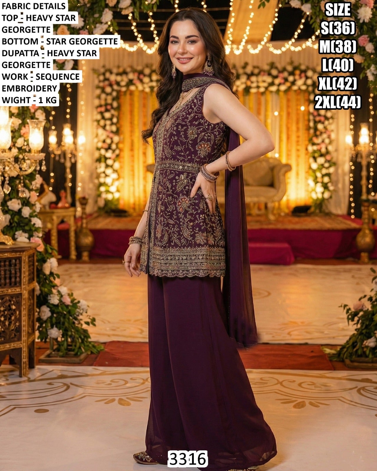Designer Sharara Suit Set